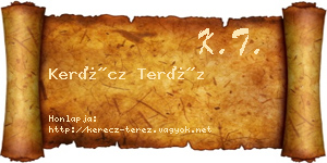 Kerécz Teréz névjegykártya